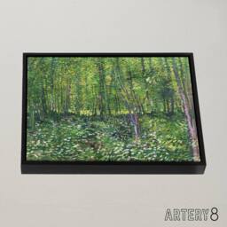 "Artery8 Vincent Van Gogh Trees & Undergrowth Framed Canvas Wall Art Print - Size: W12"" x H16""" - thumbnail 2