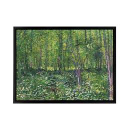 "Artery8 Vincent Van Gogh Trees & Undergrowth Framed Canvas Wall Art Print - Size: W12"" x H16""" - thumbnail 1