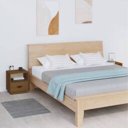 Berkfield Home Bedside Cabinets 2 pcs Honey Brown 40x34x45 cm Solid Wood Pine - Size: 40 x 34 x 45 cm - thumbnail 2