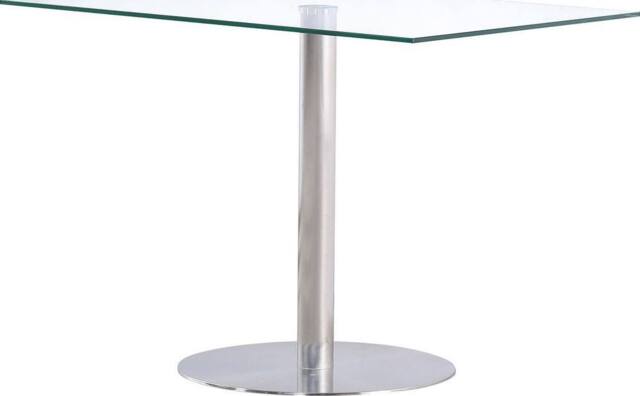 Thats Furniture Sephora 107cm Small Glass Dining Table in Silver - image 1