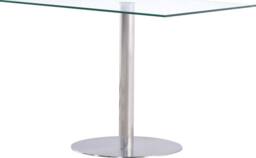 Thats Furniture Sephora 107cm Small Glass Dining Table in Silver - thumbnail 1