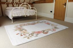 Benjamin Tate Design Flower Border Designer Rug in Natural - Size: Large - thumbnail 3
