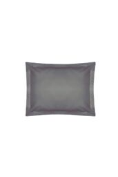Belledorm Easy Care 200 Thread Count Cotton Polyester Percale Oxford Pillowcase in Dark Grey - thumbnail 1