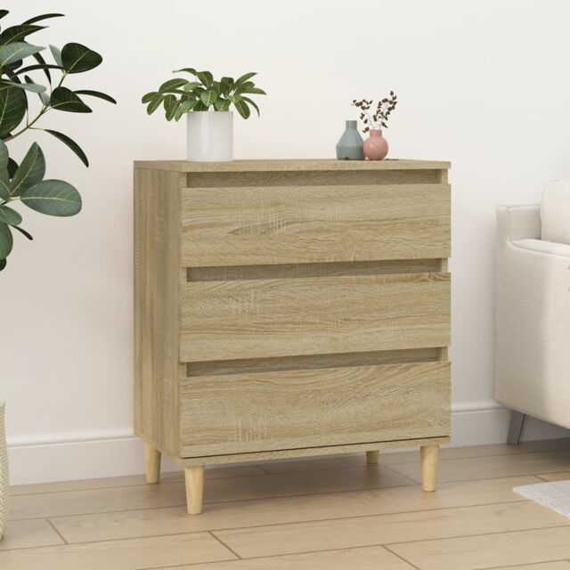 Berkfield Home Sideboard Sonoma Oak 60x35x70 cm Engineered Wood in Brown - Size: 60 x 35 x 70 cm - image 1