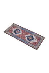 Living and Home Bohemian-Inspired Non-Slip Runner Rug in Red - Size: 50 cm x 120 cm - thumbnail 6
