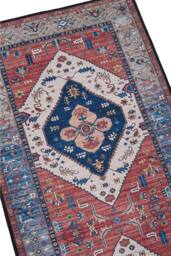 Living and Home Bohemian-Inspired Non-Slip Runner Rug in Red - Size: 50 cm x 120 cm - thumbnail 7