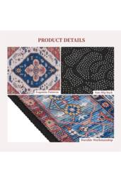 Living and Home Bohemian-Inspired Non-Slip Runner Rug in Red - Size: 50 cm x 120 cm - thumbnail 3