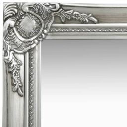 Berkfield Home Wall Mirror Baroque Style 40x40 cm Silver - thumbnail 3