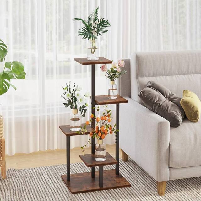 Garden Sanctuary 5-Tier Plant Stand Plant Display in Natural - image 1