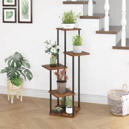 Garden Sanctuary 5-Tier Plant Stand Plant Display in Natural - thumbnail 2