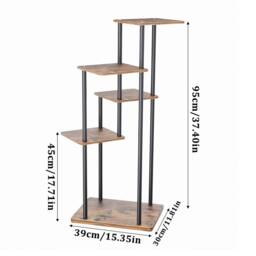Garden Sanctuary 5-Tier Plant Stand Plant Display in Natural - thumbnail 5