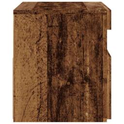 Berkfield Home TV Cabinet with LED Lights Old Wood 60x35x40 cm Engineered Wood in Brown - Size: 60 x 35 x 40 cm - thumbnail 9