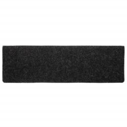 Berkfield Home Stair Mats 5 pcs Black 65x21x4 cm Needle Punch - Size: Medium - thumbnail 5