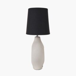 Ruma Artistic Abstract Boho Ceramic Table Lamp Neutral Mutted Tones in Cream - thumbnail 3