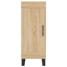 Berkfield Home Highboard Sonoma Oak 34.5x34x180 cm Engineered Wood in Light Tan - thumbnail 6