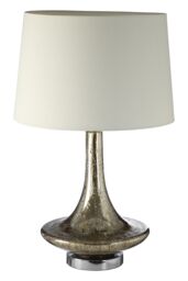 Orsina Textured Champagne Glass Table Lamp, Irregular Art Glass Lamp For Home Décor, Artistic Teardrop Table Lamp in Silver - thumbnail 2