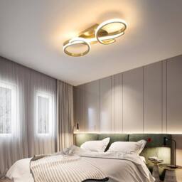 COMELY Modern LED Ceiling Light, 36W Creative Ceiling Lamp, 3000K Warm White in Gold - thumbnail 7