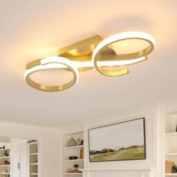 COMELY Modern LED Ceiling Light, 36W Creative Ceiling Lamp, 3000K Warm White in Gold - thumbnail 1