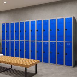 Phoenix Safe Company Personal Locker in Grey/Blue with Combination Locks, PL1230GBC in Blue - Size: 180 cm x 100 cm - thumbnail 8
