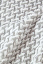 Homescapes Mora Faux Fur Velvet Throw in Grey - Size: 130 cm x 160 cm - thumbnail 4