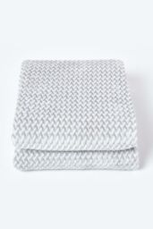 Homescapes Mora Faux Fur Velvet Throw in Grey - Size: 130 cm x 160 cm - thumbnail 2