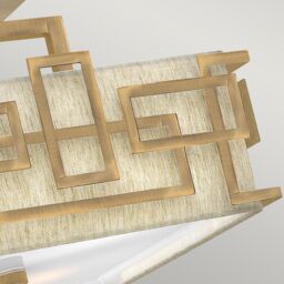 Netlighting Lanza 3 Light Semi Flush Mount Ceiling Light Brushed Bronze E27 - thumbnail 4