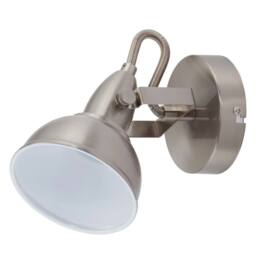 BRILONER Wall Light Retro Industrial Spotlight E14 Rotatable Metal Chrome in Silver