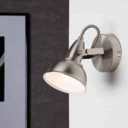 BRILONER Wall Light Retro Industrial Spotlight E14 Rotatable Metal Chrome in Silver - thumbnail 5