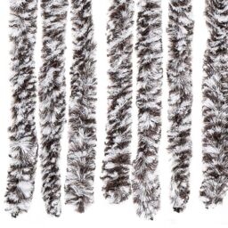 Berkfield Home Fly Curtain Brown & Beige 100x230 cm Chenille - thumbnail 6