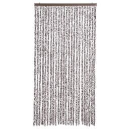 Berkfield Home Fly Curtain Brown & Beige 100x230 cm Chenille - thumbnail 3