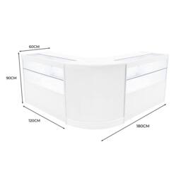 Monstershop Selene LED Shop Counter Set CM60 & 2 x C1200 - White - thumbnail 3