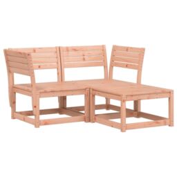 Berkfield Home 3 Piece Garden Sofa Set Solid Wood Douglas in Brown - thumbnail 2