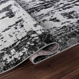Desire Rugs Serenity Modern Abstract Abrasion Area Rug - Contemporary Style for Living Room, Bedroom or Hallway in Black - Size: 160 cm x 230 cm - thumbnail 9