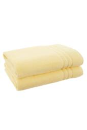 Catherine Lansfield 'Zero Twist' Cotton Bath Sheet Pair in Bright Yellow - thumbnail 4