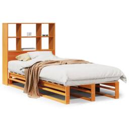 Berkfield Home Decorative Bookcase Bed without Mattress Wax Brown 100x200 cm Sol - thumbnail 3