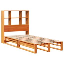 Berkfield Home Decorative Bookcase Bed without Mattress Wax Brown 100x200 cm Sol - thumbnail 1