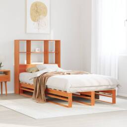 Berkfield Home Decorative Bookcase Bed without Mattress Wax Brown 100x200 cm Sol - thumbnail 2