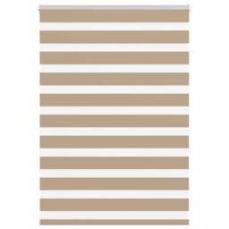 Berkfield Home Elegant Zebra Blind Sand Brown 95x150 cm Fabric Width 90.9 cm Pol in Tan - thumbnail 2