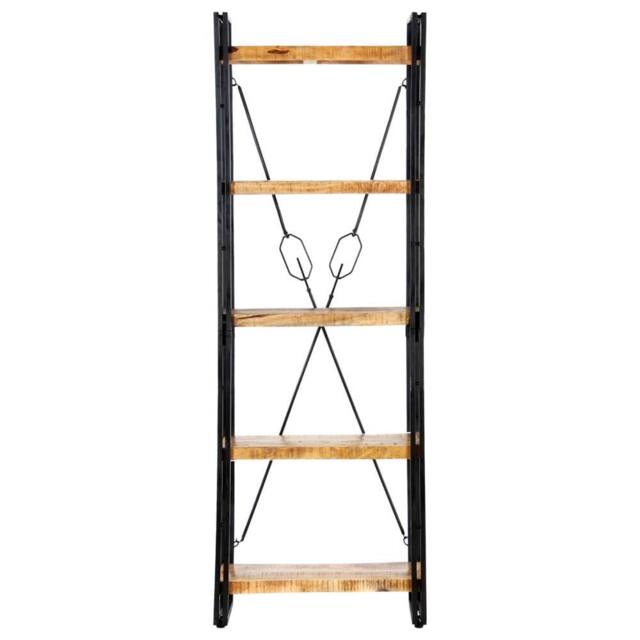 Berkfield Home 5-Tier Bookcase 60x30x180 cm Solid Mango Wood in Brown - Size: 60 x 30 x 180 cm - image 1