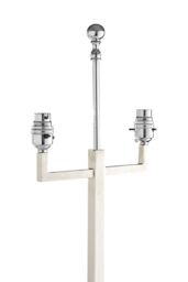 Orsina Modern Nickel Lamp Base With Black Marble Plinth, Contemporary Monochrome Lighting Base in Silver - thumbnail 4