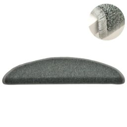 Berkfield Home Carpet Stair Treads 15 pcs Dark Green 56x17x3 cm - Size: Medium - thumbnail 4