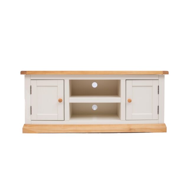 Cabinet Bits Trevi Off-White 2 Door TV Cabinet Wood Knob - image 1