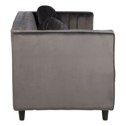 Orsina Farah Three Seater Velvet Sofa in Grey - thumbnail 3