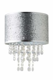 ValueLights Bonita 28cm Glitter Droplets Easy Fit Ceiling Pendant Light Lamp Shade in Silver - thumbnail 6