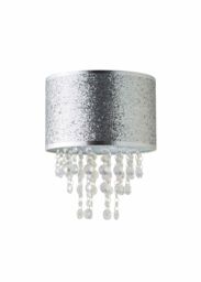 ValueLights Bonita 28cm Glitter Droplets Easy Fit Ceiling Pendant Light Lamp Shade in Silver - thumbnail 4