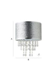 ValueLights Bonita 28cm Glitter Droplets Easy Fit Ceiling Pendant Light Lamp Shade in Silver - thumbnail 5