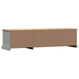 Berkfield Home TV Cabinet VIGO Grey 156x40x40 cm Solid Wood Pine - Size: 156 x 40 x 40 cm - thumbnail 7