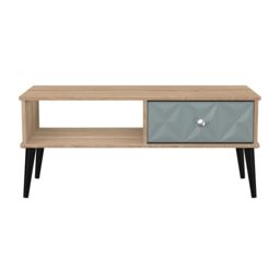 Ready Assembled 2 U Toledo 1 Drawer Coffee Table (Ready Assembled) in Duck Egg Blue - thumbnail 2