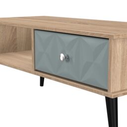 Ready Assembled 2 U Toledo 1 Drawer Coffee Table (Ready Assembled) in Duck Egg Blue - thumbnail 5