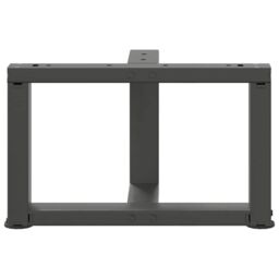 Berkfield Home Coffee Table Legs T-Shaped¬†2 pcs Anthracite 50x25x(30-31) cm Steel in Black - thumbnail 6